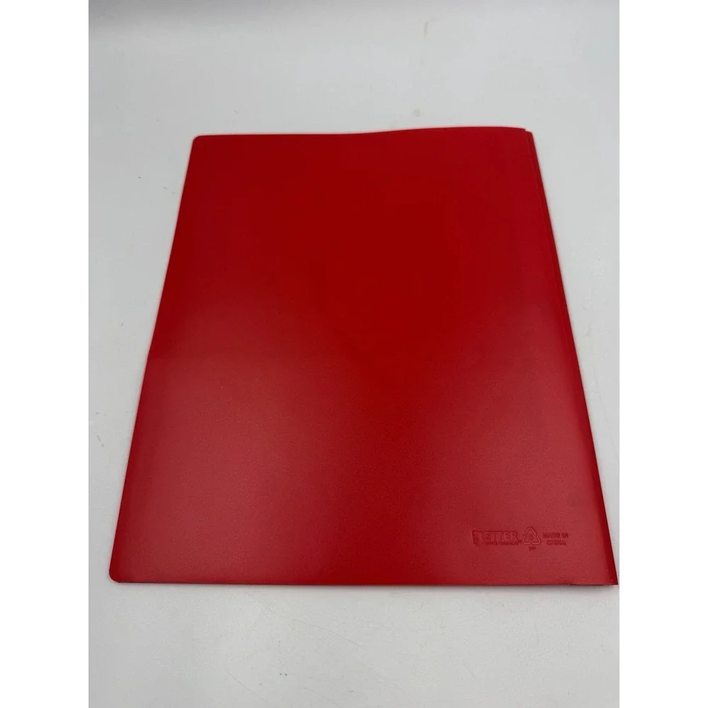 24 Pack #86613 Better Office Products Red Poly Portfolios With Pockets & Prongs